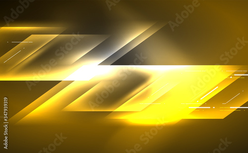 Dynamic neon shiny abstract background. Trendy abstract layout template for business or technology presentation, internet poster or web brochure cover, wallpaper