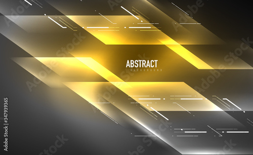 Dynamic neon shiny abstract background. Trendy abstract layout template for business or technology presentation, internet poster or web brochure cover, wallpaper