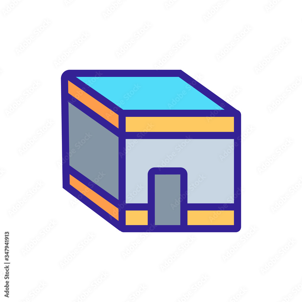 islamic religious rectangular building icon vector. islamic religious rectangular building sign. color symbol illustration islamic religious rectangular building icon vector. islamic religious rectangular building sign. color symbol illustration