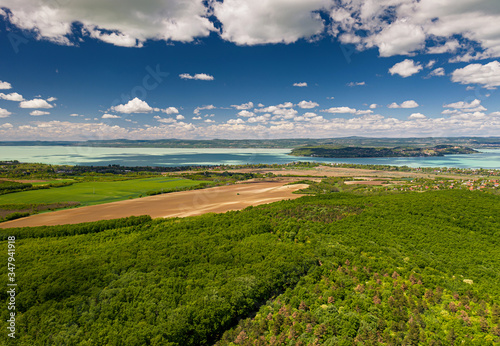 Aerial view on lake Balaton...