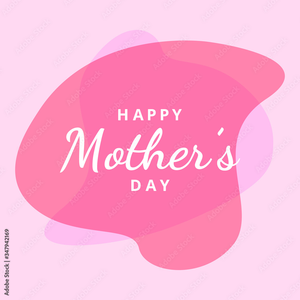 HAPPY MOTHER'S DAY. HAPPY WOMEN DAY FLAT COLOR GREETING CARD DESIGN VECTOR
