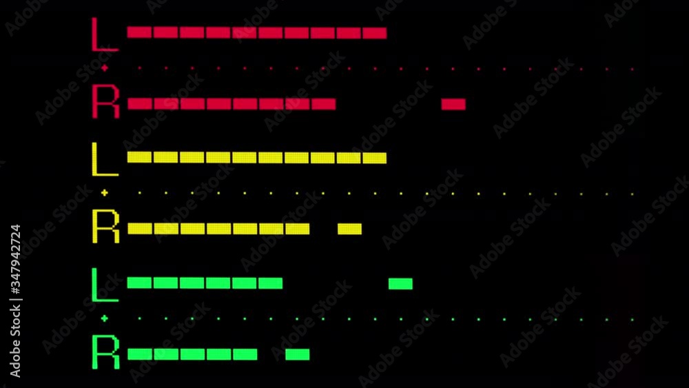 left and right audio level 