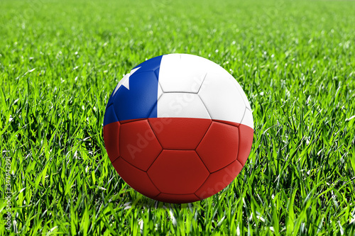 Chile Flag on Soccer Ball