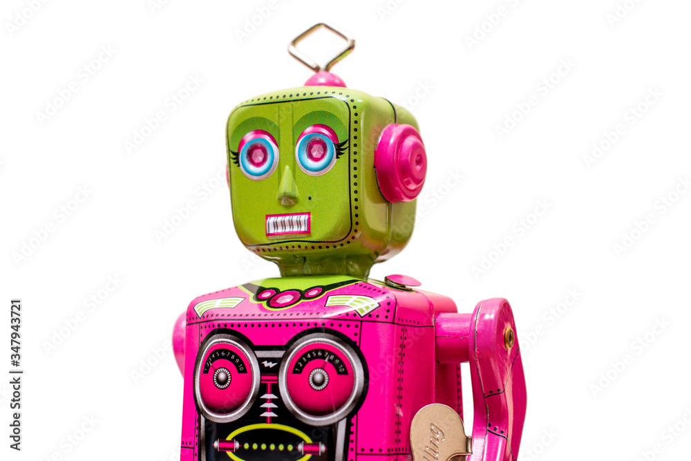 Naklejka premium Vintage tin robot toy