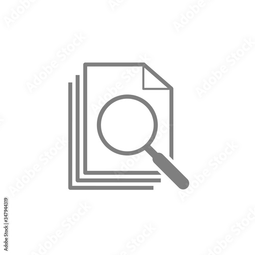 magnifying glass on white background.