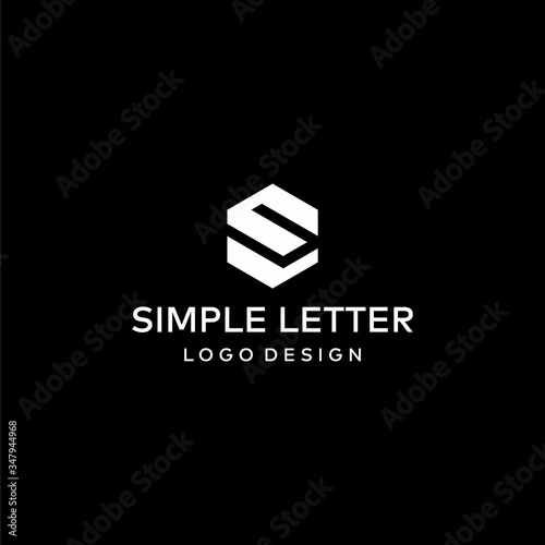 Bold and masculine logo design of letter S and L on dark background colours - EPS10 - Vector.