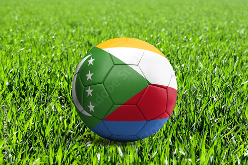 Comoros Flag on Soccer Ball