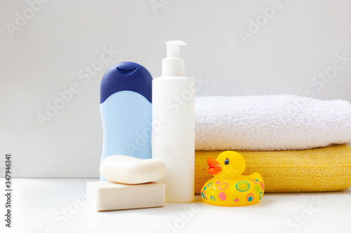 soap and towel