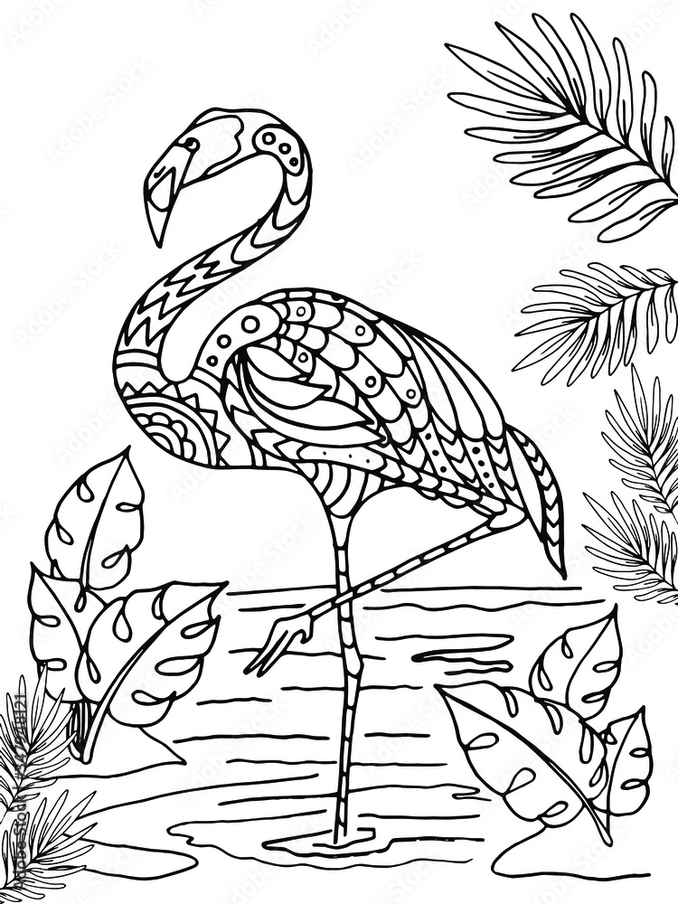 Flowers & Flamingo Coloring Book For Kids: Flamingo Coloring Book for Teens  & Adults | Flamingo Coloring Books for Kids Ages 8-12 | Flamingo Coloring