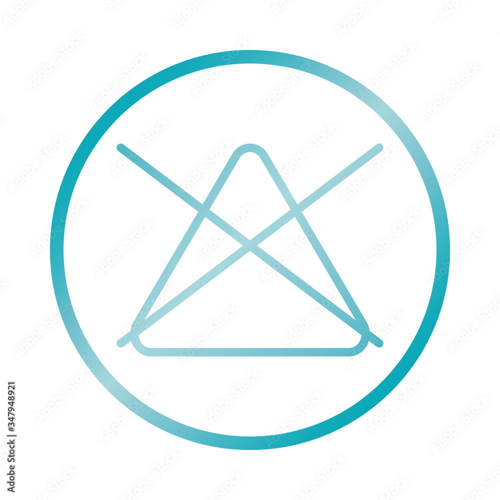 Textile care concept, do not blench symbol icon, gradient style Textile care concept, do not blench symbol icon, gradient style