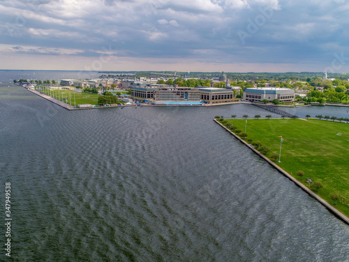 Aerial View of Naval Academy in Annapolis, Maryland