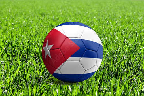 Cuba Flag on Soccer Ball