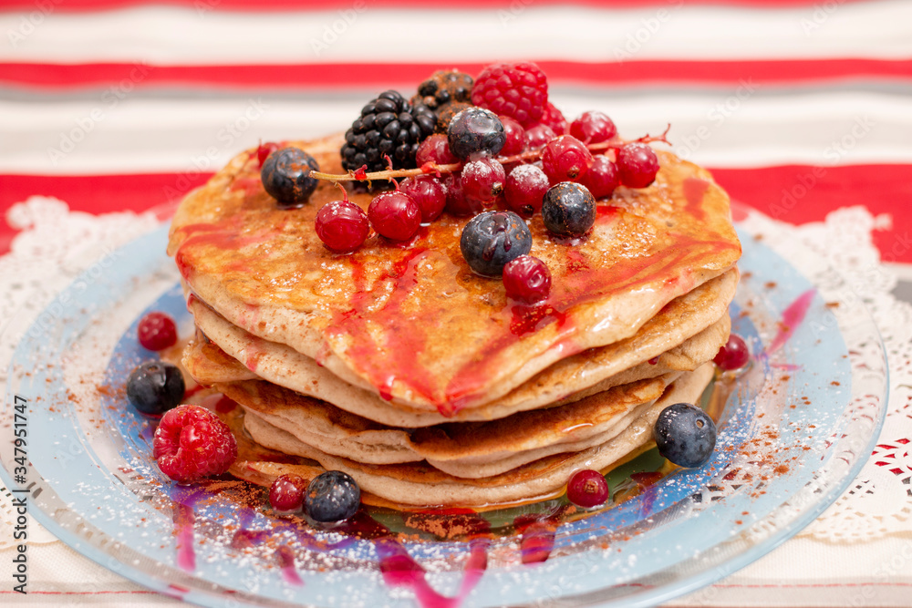oats and banana pancakes with berries oats and banana pancakes with berries