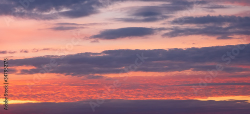 colorful dramatic sky with cloud at sunset  © alexeyart