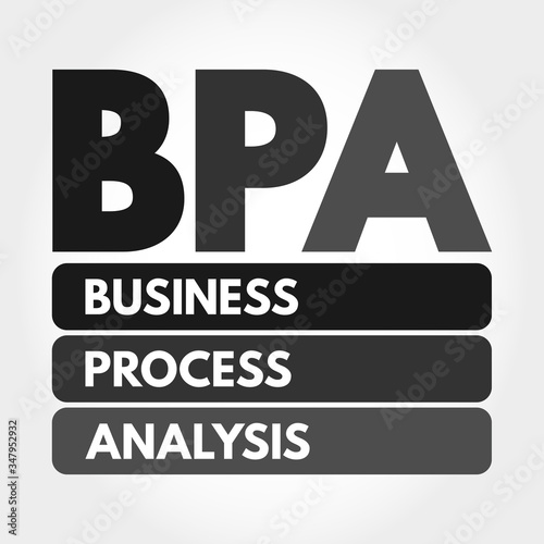 BPA - Business Process Analysis acronym, business concept background