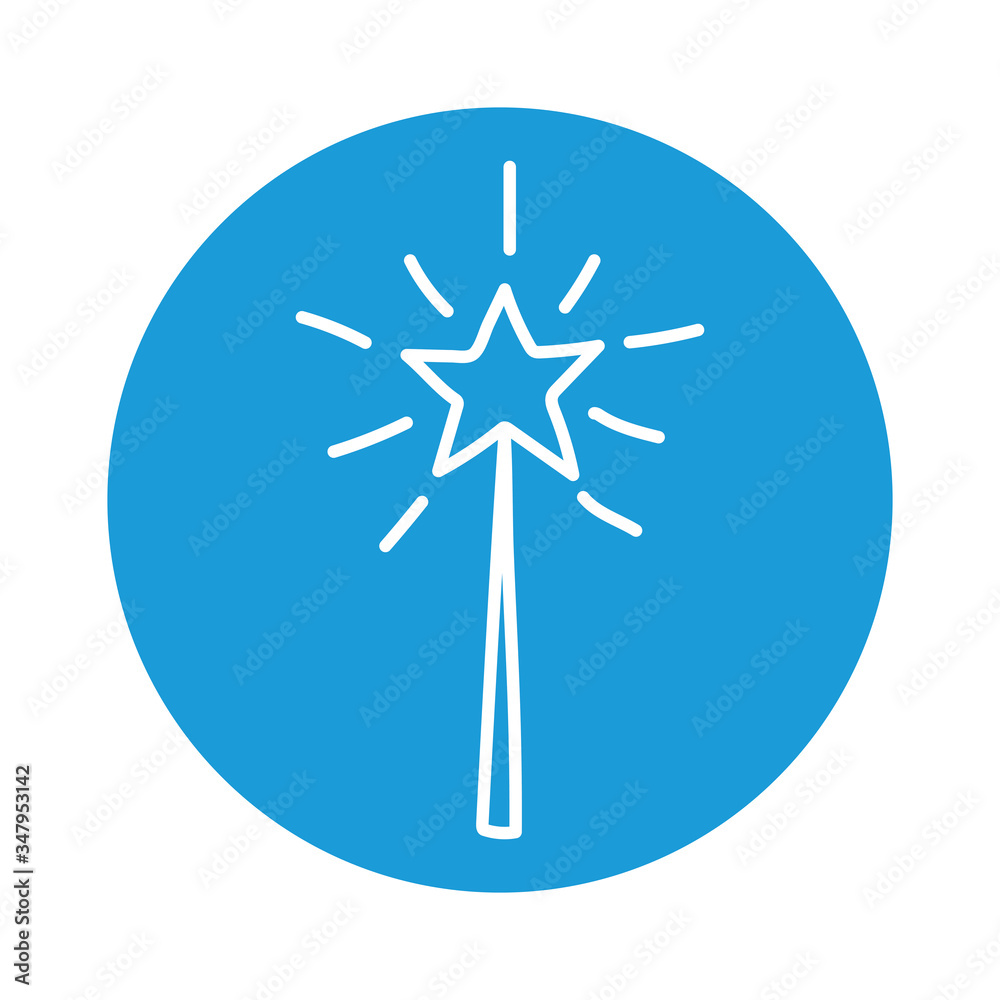 magic stick block style icon vector design magic stick block style icon vector design