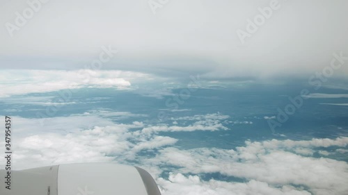 Clouds from an airplane window