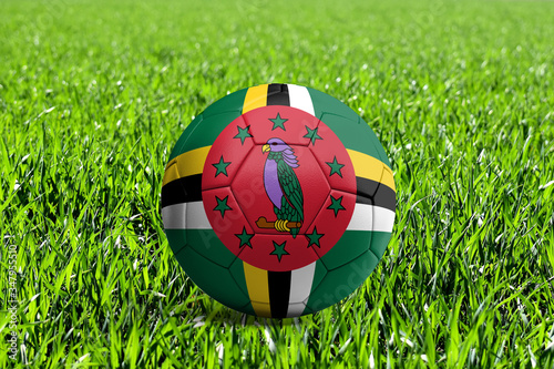 Dominica Flag on Soccer Ball