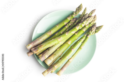 Fresh green asparagus. Healthy seasonal vegetable.