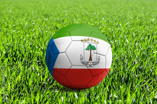 Equatorial Guinea Flag on Soccer Ball