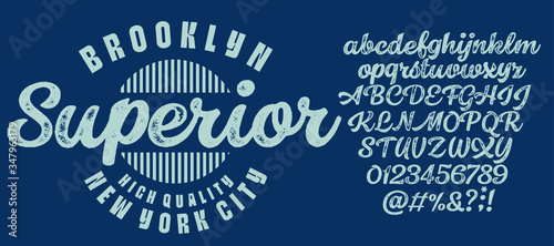  Vintage Brush Script Modern Alphabet. Retro Typeface. Letters.Vector Alphabet. Exclusive Custom Letters.
Vector illustration.
