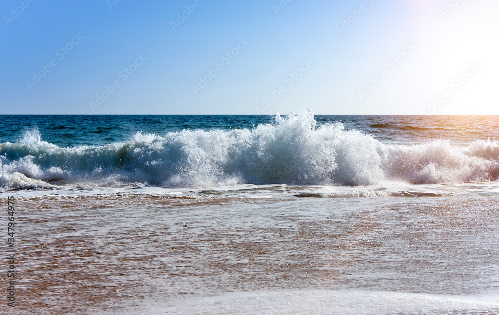 Fototapeta premium the big wave on sand