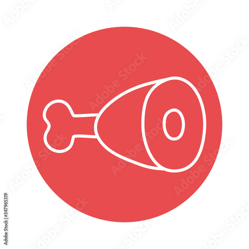 meat block style icon vector design