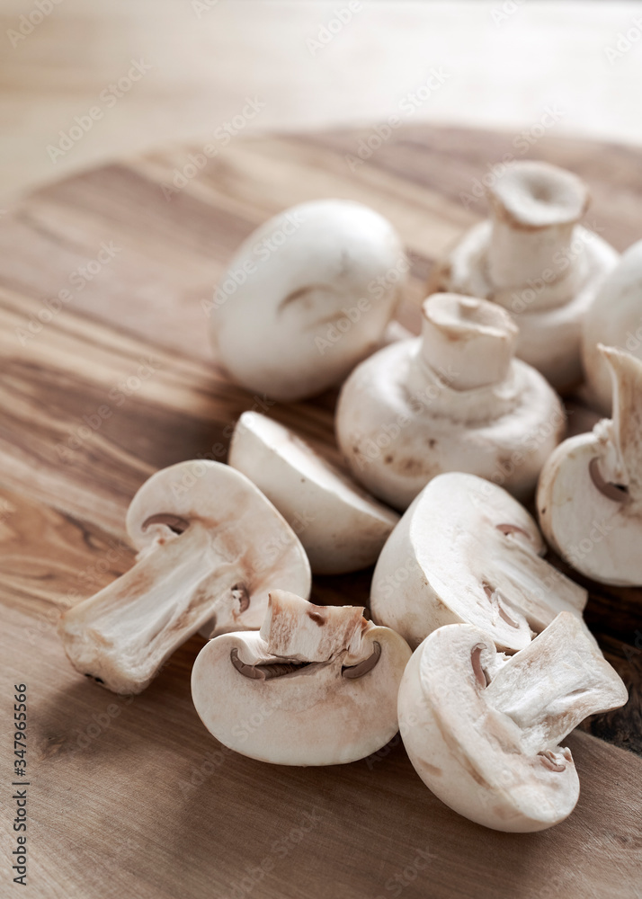 mushrooms on a wooden board mushrooms on a wooden board