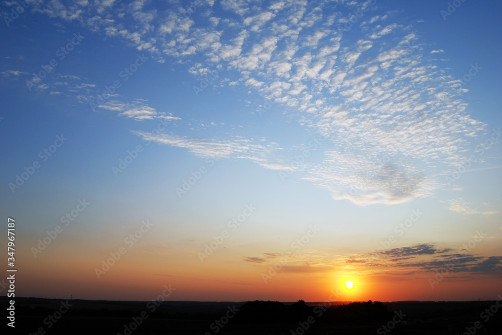 sunset over the sea