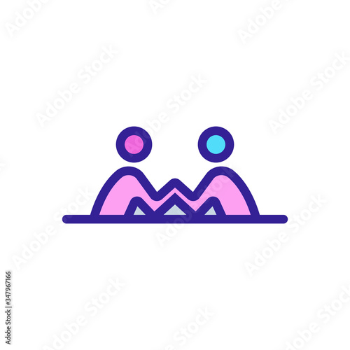 arm wrestling people icon vector. arm wrestling people sign. color symbol illustration