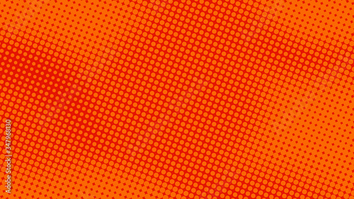 Orange and red pop art background in retro comic style with halftone dotted design  vector illustration eps10
