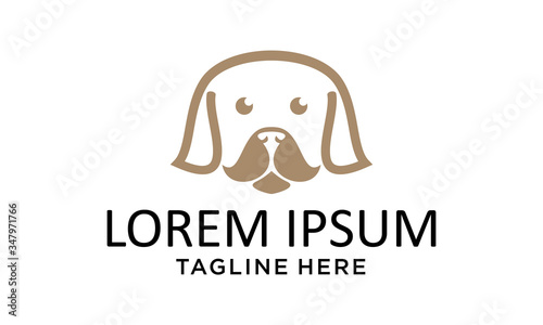 ABSTRACT CUTE DOG LOGO ICON CONCEPT