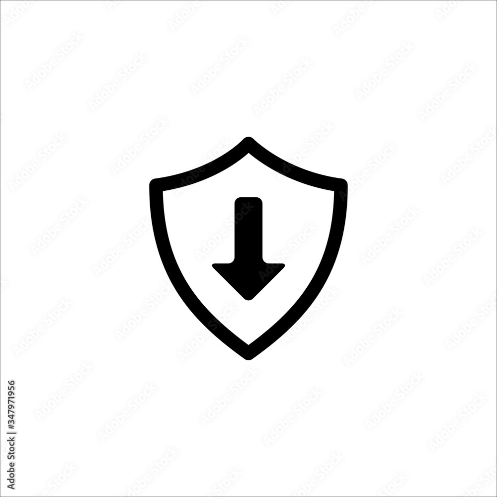 shield safe protection download icon vector design in simple and flat style shield safe protection download icon vector design in simple and flat style