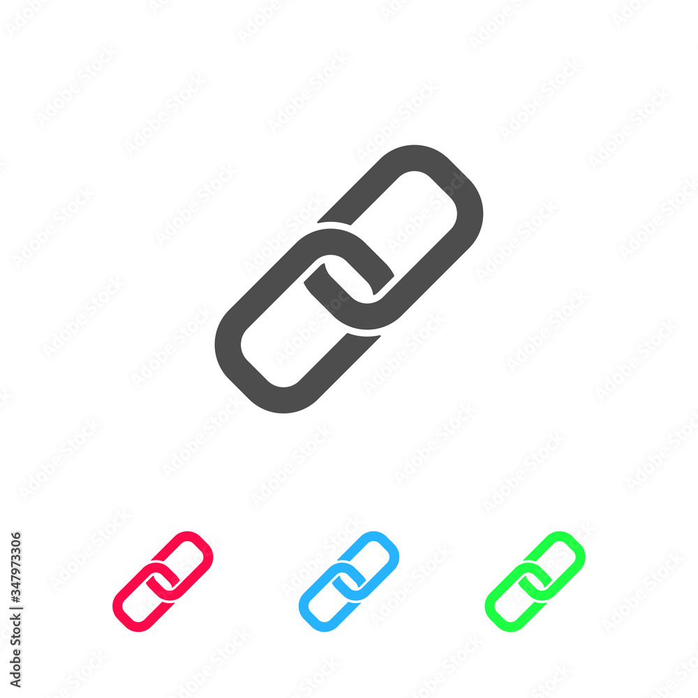Chain icon flat Chain icon flat