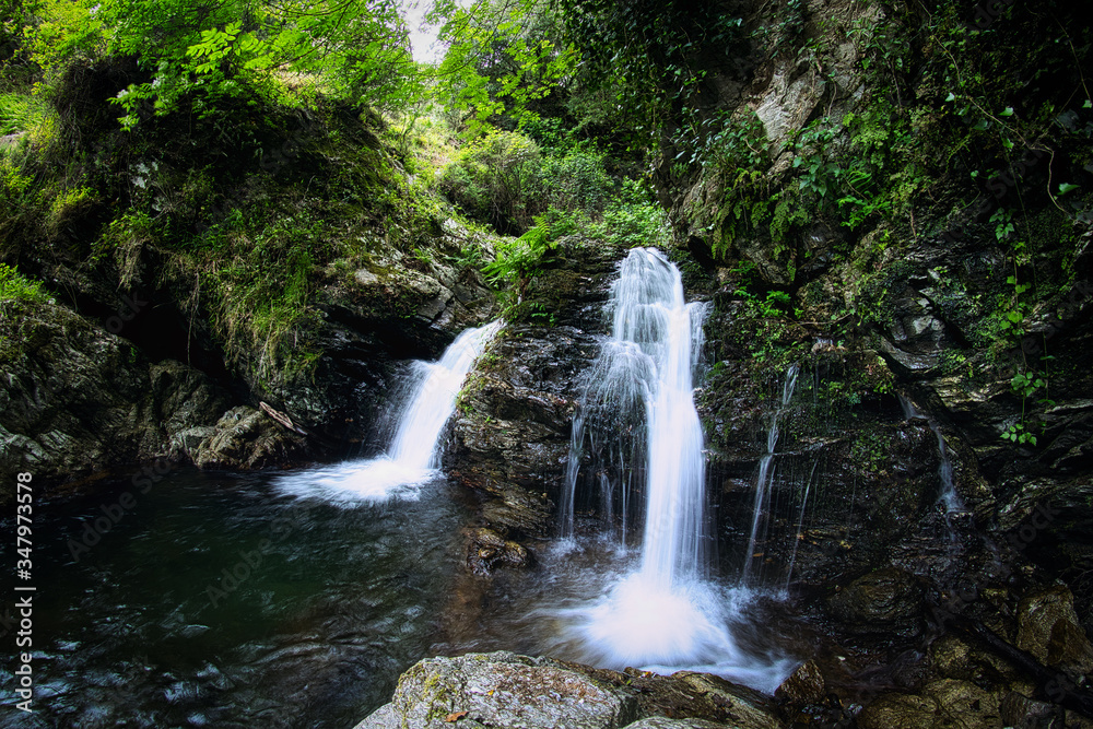 Fototapeta premium Piminoro waterfall, in the Aspromonte national park.