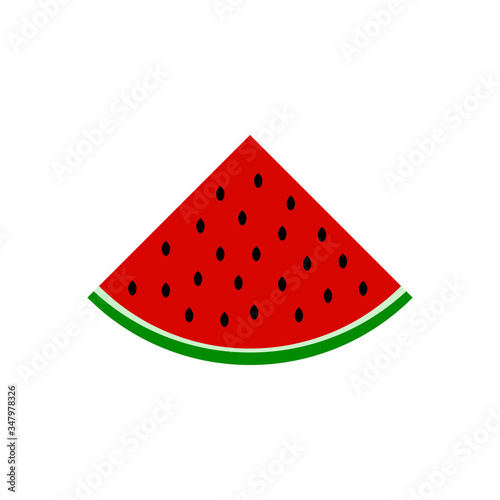 Vector illustration of a watermelon wedge