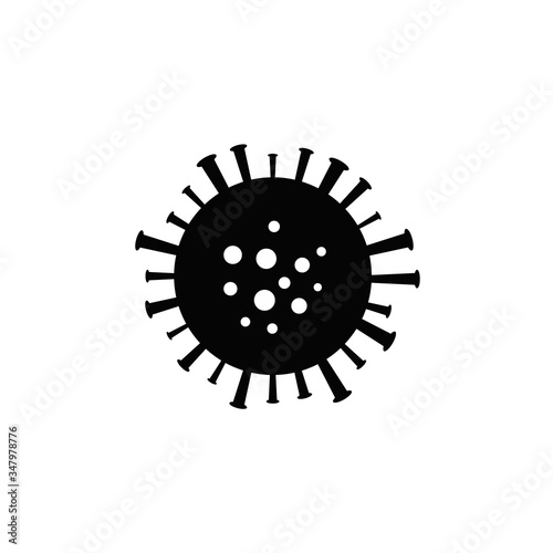 microbe, bacterium icon isolated on white