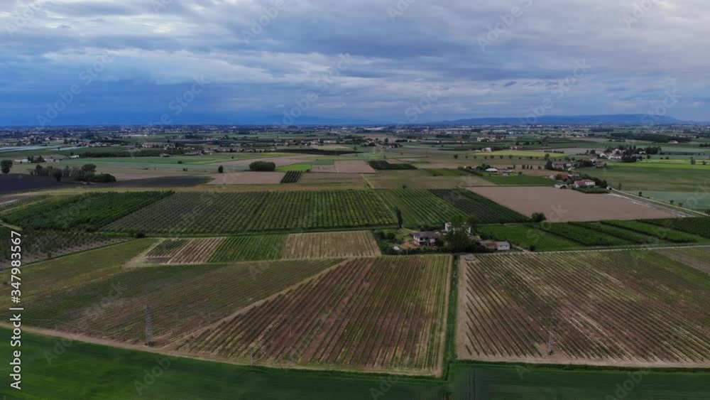 Beautiful aerial view of a village in northern Italy. Beautiful aerial view of a village in northern Italy.
