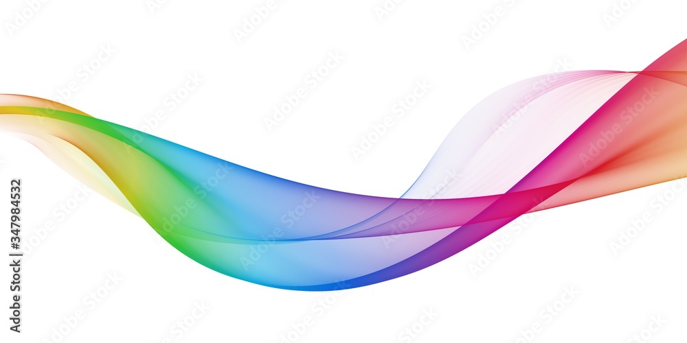 Multi color light abstract waves design