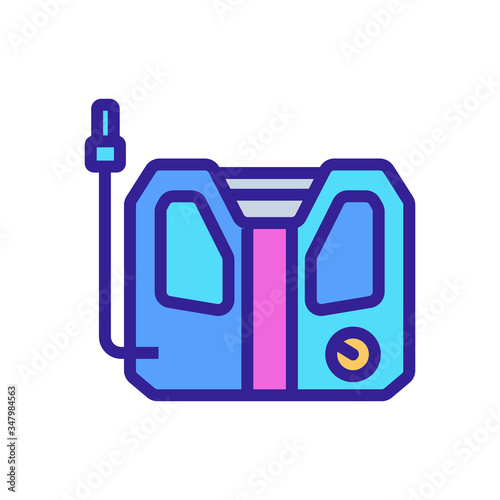 rotary screw air compressor icon vector. rotary screw air compressor sign. color symbol illustration