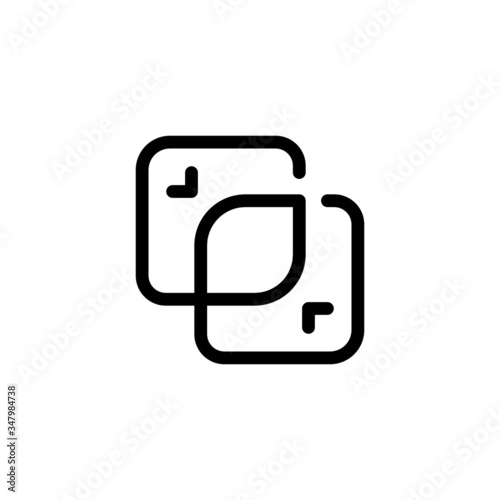 merge icon vector in line art style, vector icon illustration eps 10