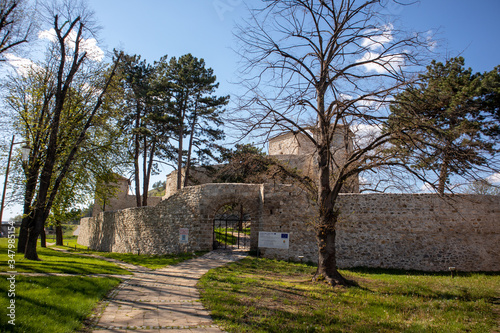 Medieval fortress in Pirot, town in east Serbia at early spring