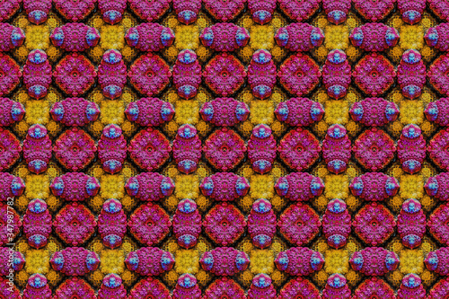 3D render. Abstract seamless drawing. Textures for web design. Background image. Pattern. Beautiful wrapping paper. 3D image.