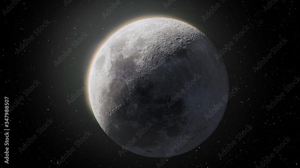 Earthshine HDR Moon Very High Resolution Smooth Stars Detailed Capture Earthshine HDR Moon Very High Resolution Smooth Stars Detailed Capture