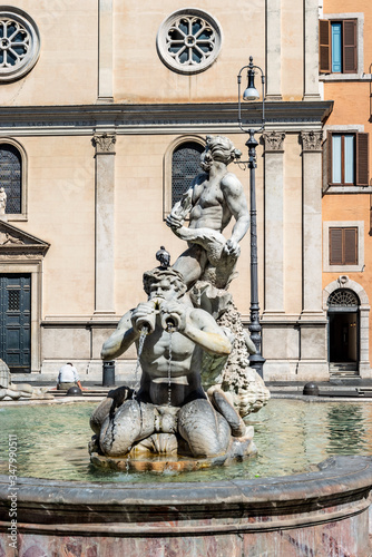 Fontana del Moro in Rome, Italy