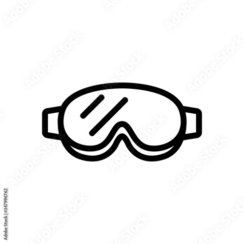 protective safe eye mask icon vector. protective safe eye mask sign. isolated contour symbol illustration