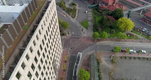 Historic aerial footage revealing Portland Union Station empty due to COVID-19. photo