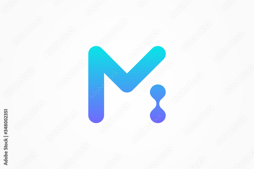 Abstract Initial Letter M Logo. Blue Gradient Linear Rounded Style with Connected Liquid Dots . Usable for Business, Science and Technology Logos. Flat Vector Logo Design Template Element. Abstract Initial Letter M Logo. Blue Gradient Linear Rounded Style with Connected Liquid Dots . Usable for Business, Science and Technology Logos. Flat Vector Logo Design Template Element.