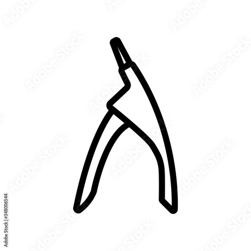 type of nail clippers icon vector. type of nail clippers sign. isolated contour symbol illustration