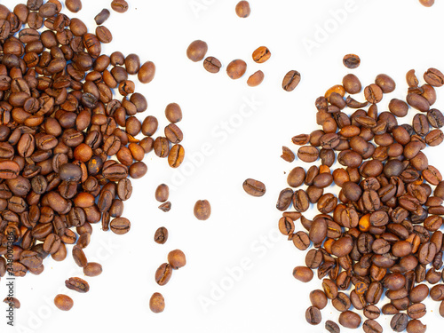 Roasted brown coffee beans  can be used as a background and texture